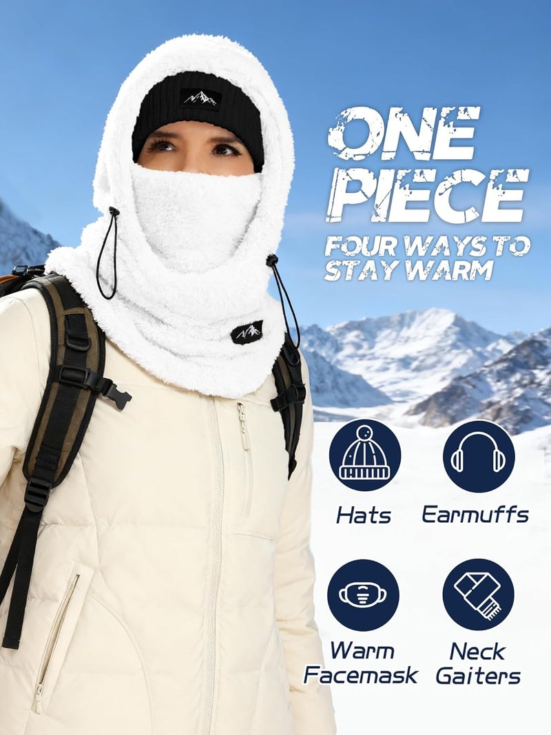 Bagavs Ski Mask Balaclava for Women Men Windproof Fleece Winter Face Mask Cold Weather Hat Neck Warmer - Image 4
